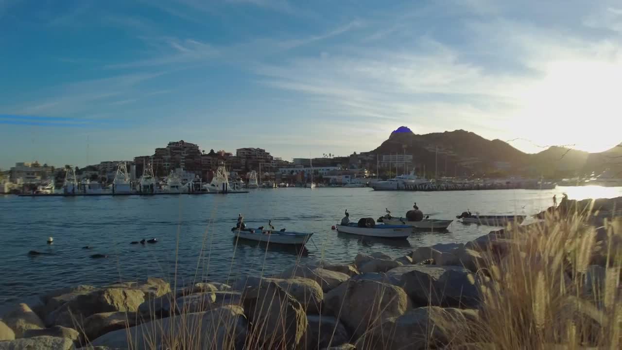 Stock Video Paradisiacal Tourist Coastline During Sunset Live Wallpaper - Free Download