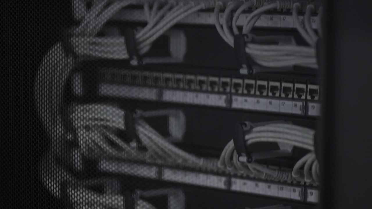 Stock Video Data Cables In A Server Room Live Wallpaper For PC - Free Download