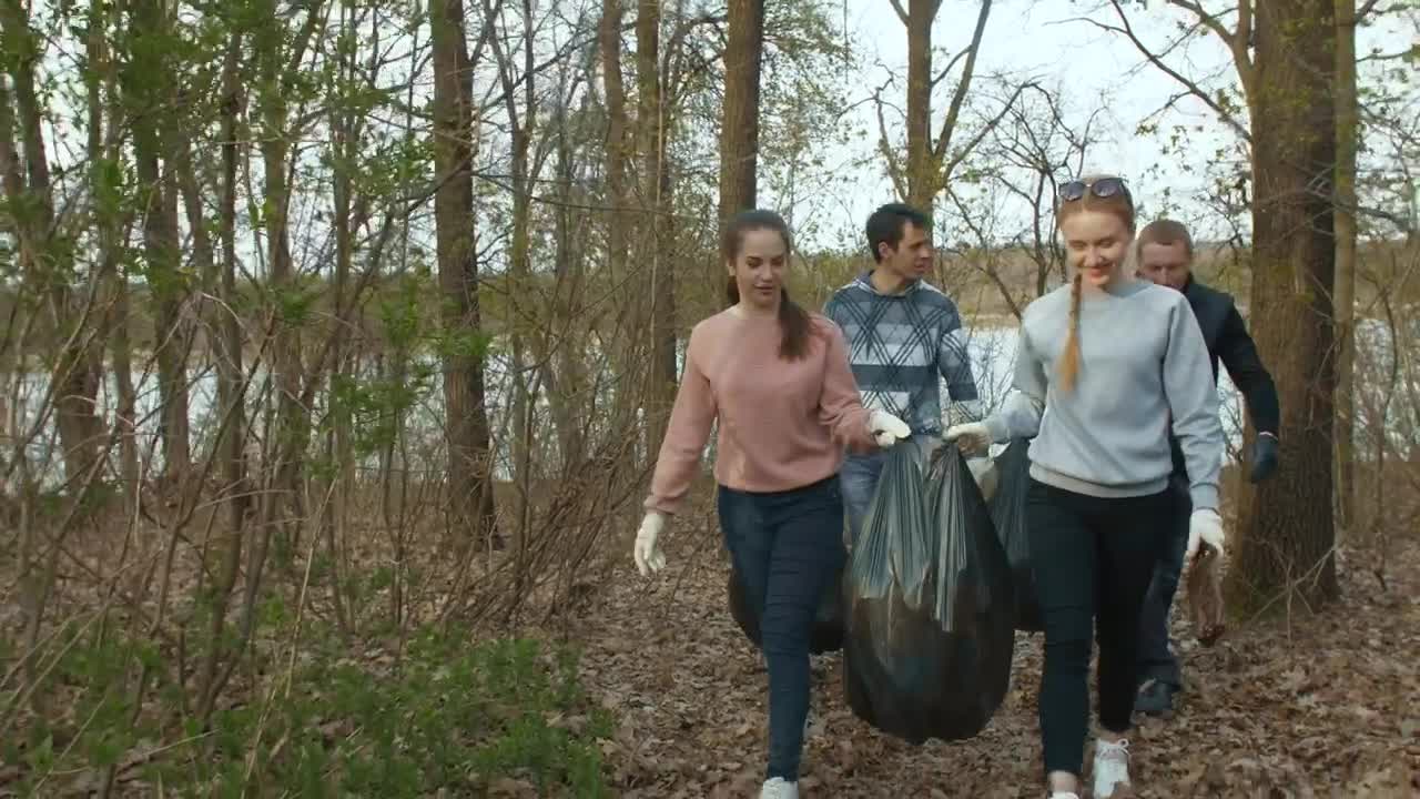 Stock Video Group Of Young Volunteers Recycling Live Wallpaper For PC - Free Download