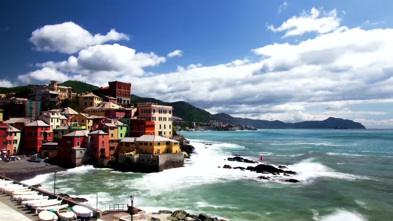 Stock Video Italy Fishing Village In The Coast Animated Wallpaper - Free Download