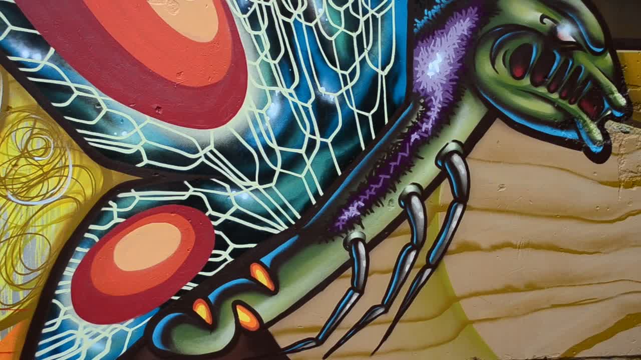 Stock Footage Urban Mural With Graffiti Live Wallpaper - Free Download