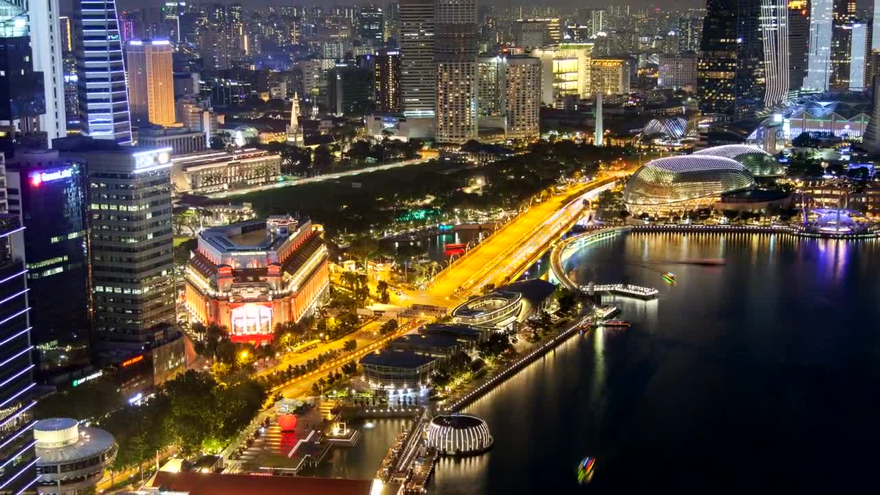 Free Stock Video Singapore Cityscape At Night Time Lapse Live Wallpaper - Free Download