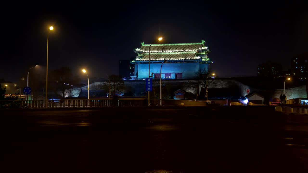 Stock Video Iluminated Chinese Historic Building And Traffic Animated Wallpaper - Free Download