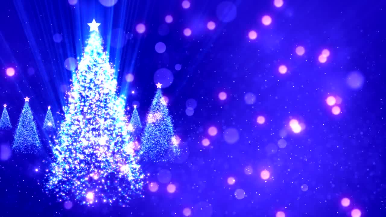 Free Video Stock Spinning Christmas Tree Made Of Luminous Particles Live Wallpaper - Free Download