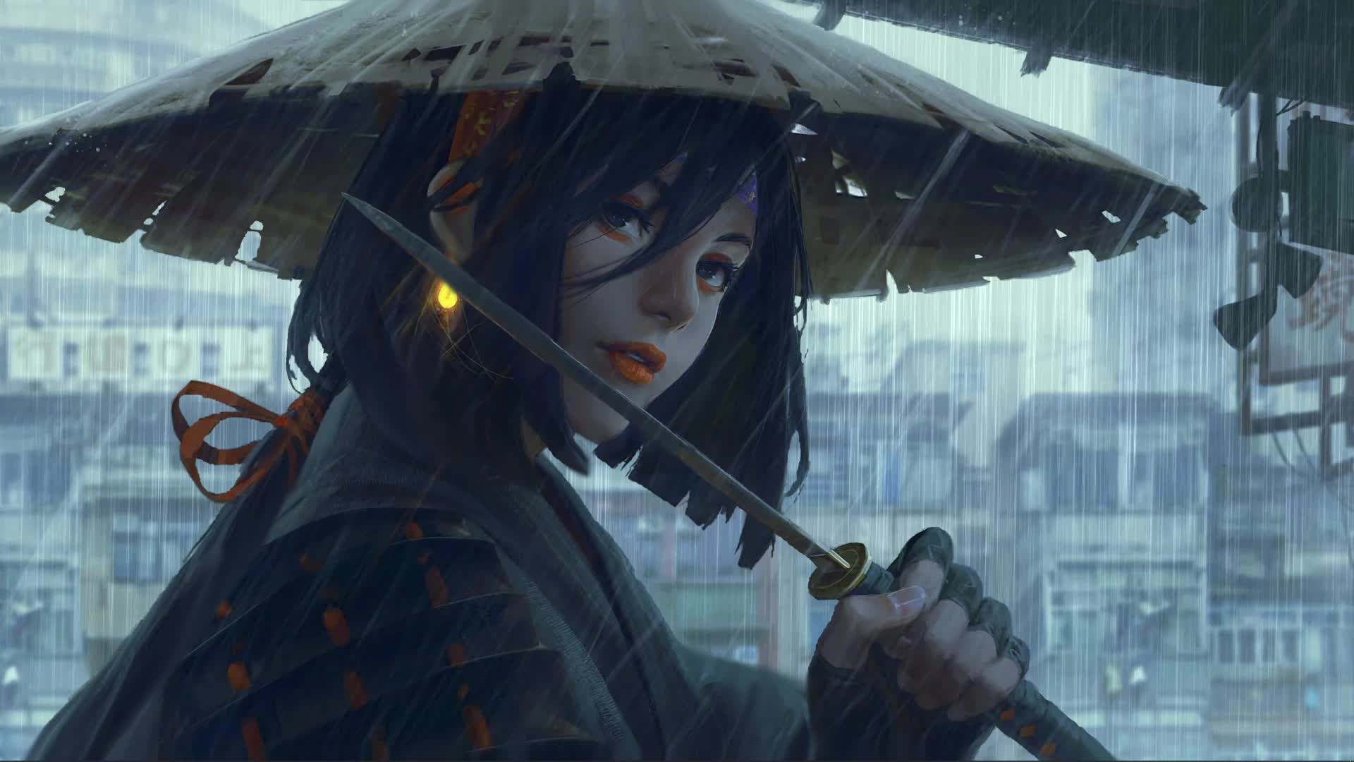Travelling Ninja Girl Live Wallpaper - Free Download