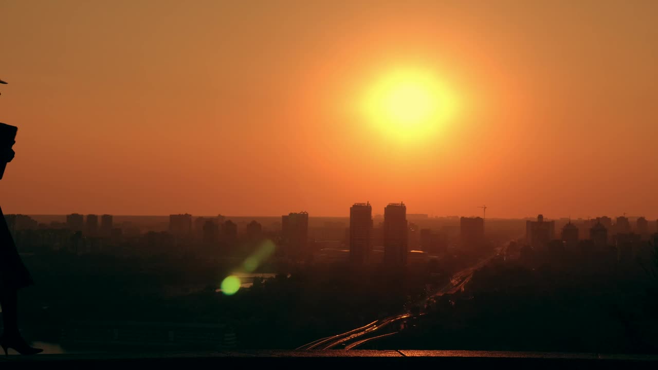 Video Stock Real Estate Development Woman During Sunset Live Wallpaper Free - Free Download