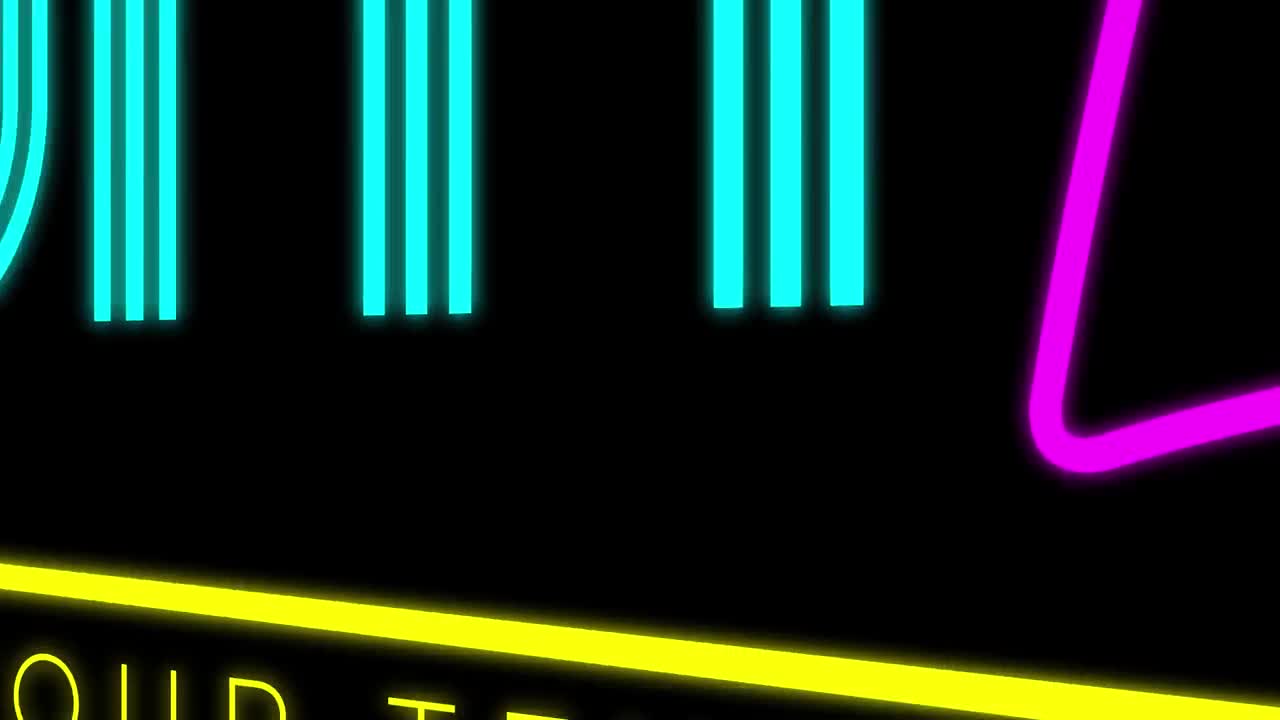 Stock Video Eighties Neon Title Live Wallpaper For PC - Free Download