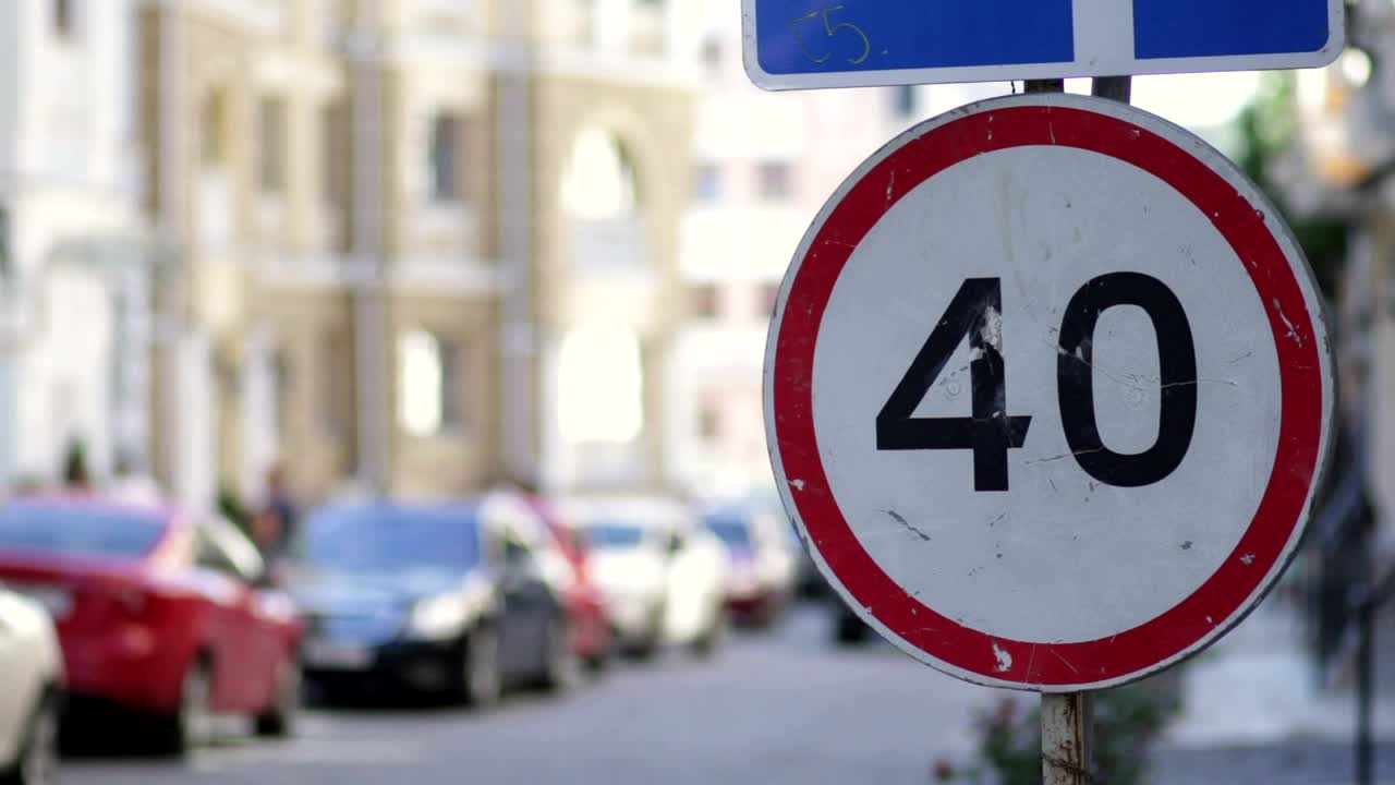 Free Video Stock Speed Limit Sign In The Street Live Wallpaper - Free Download