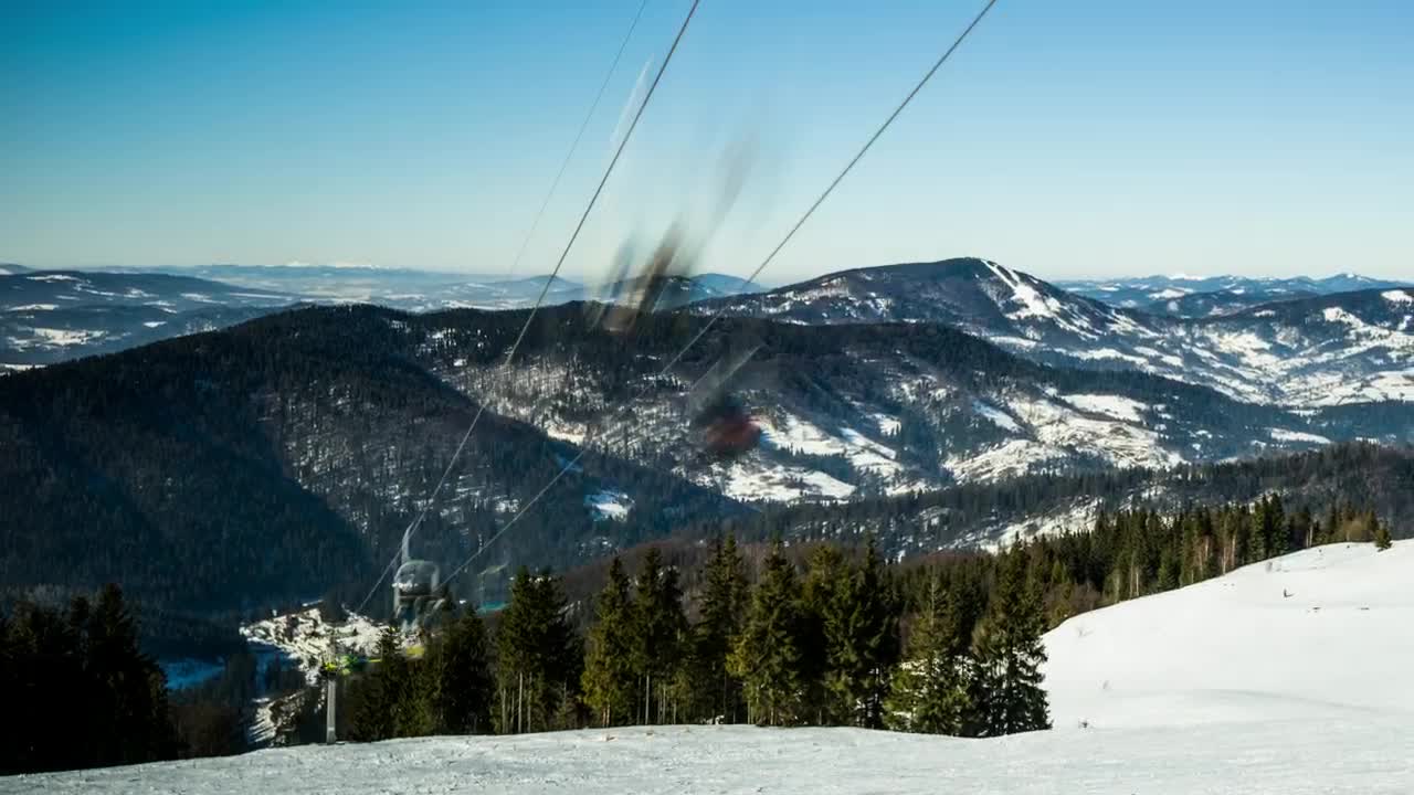 Free Video Stock Ski Lift In The Mountains Time Lapse Live Wallpaper - Free Download