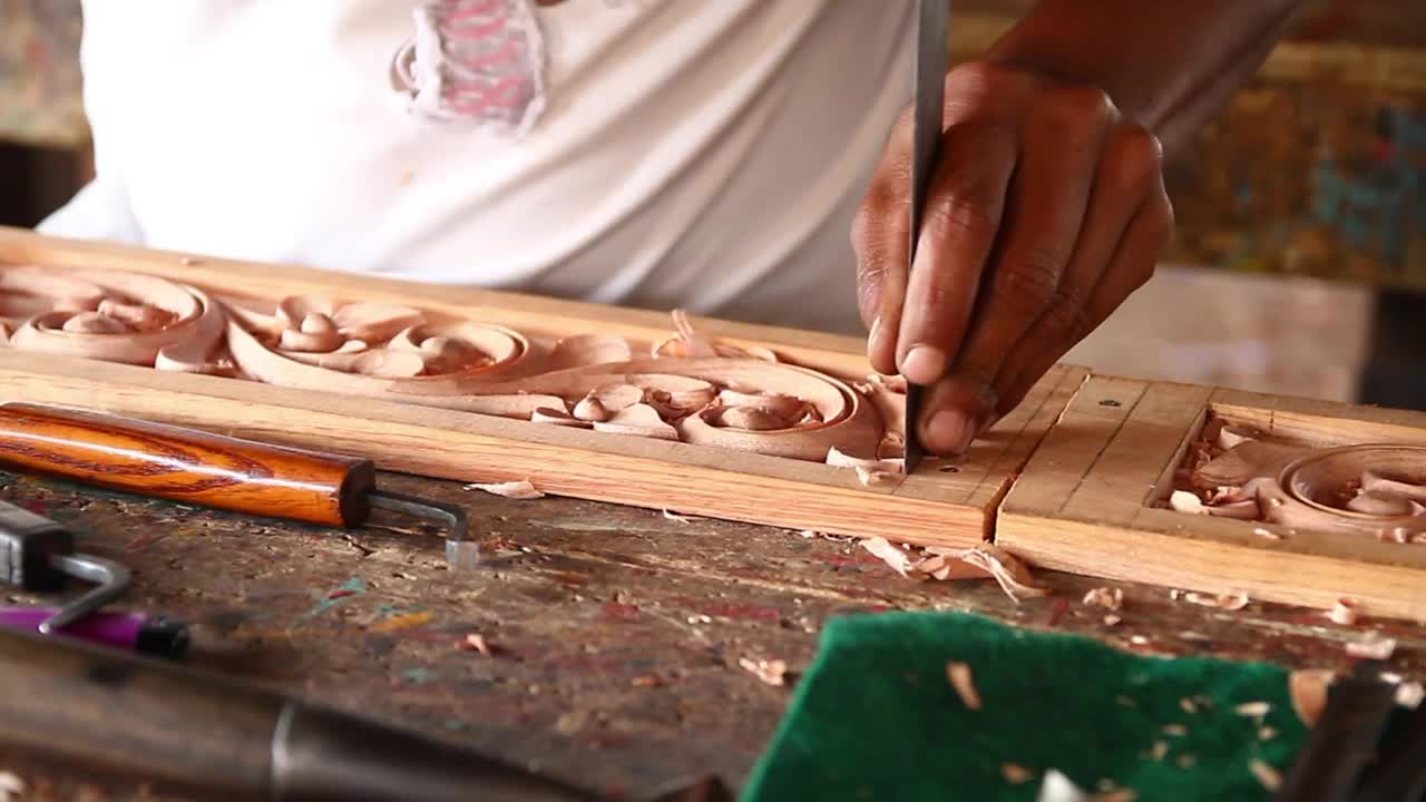 Video Stock Carving A Design Into Wood Live Wallpaper For PC - Free Download