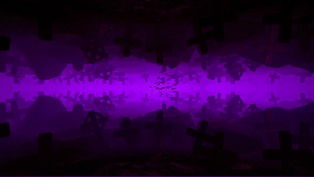 Stock Video Creepy Walk Through A D Graveyard With Bats Live Wallpaper For PC - Free Download