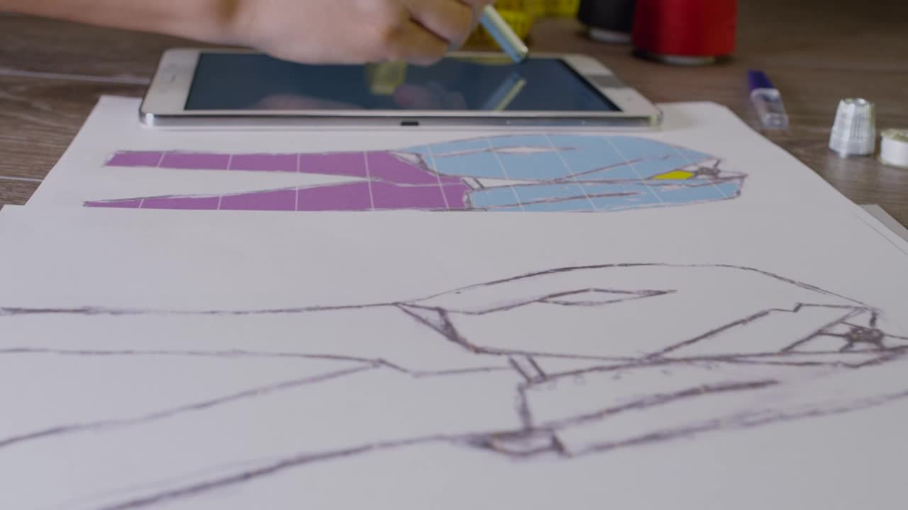 Stock Video Fashion Designer Working With A Tablet Live Wallpaper For PC - Free Download