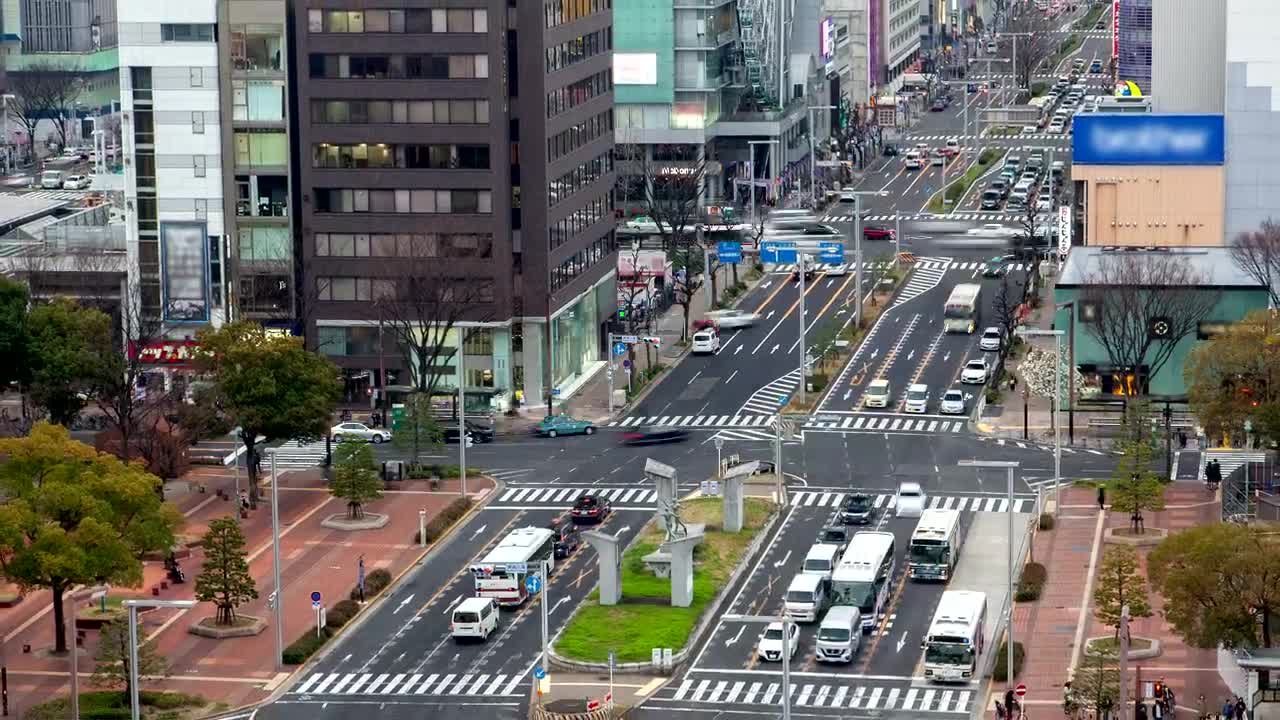 Stock Video Nagoya Urban Landscape With Traffic Live Wallpaper - Free Download