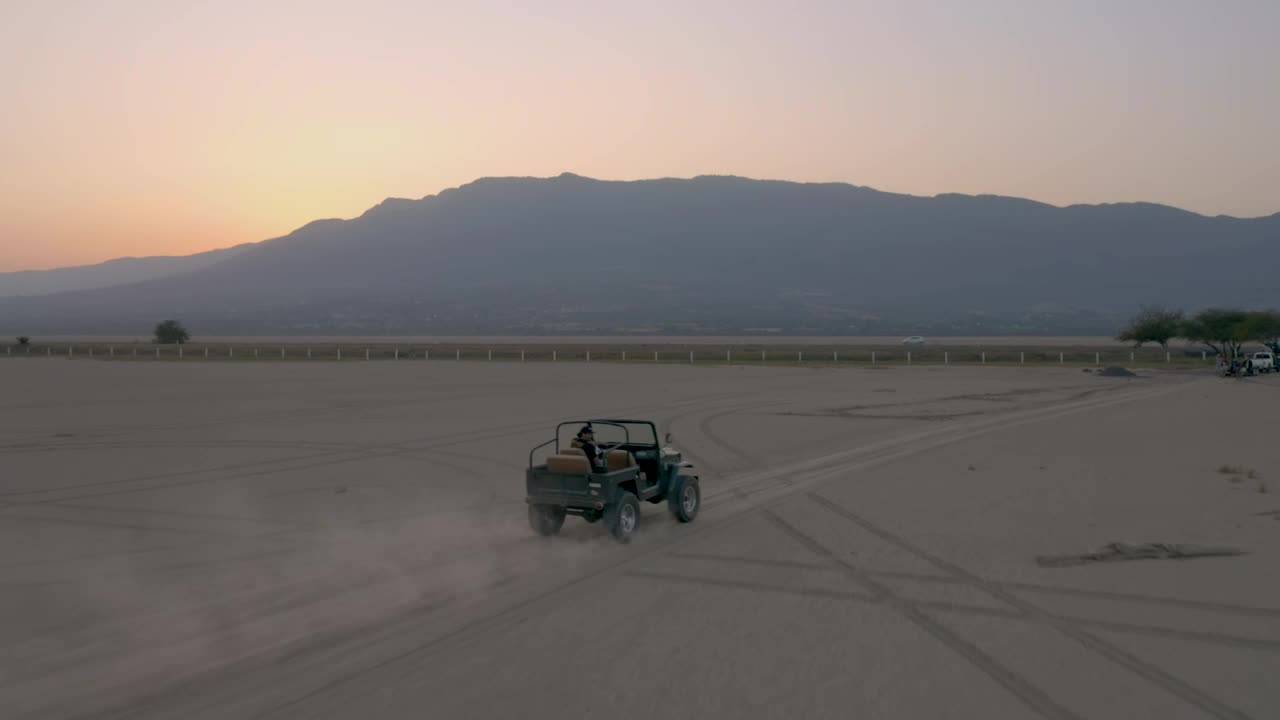 Stock Video Jeep Crossing A Plain Of Land In An Aerial Shot Animated Wallpaper - Free Download