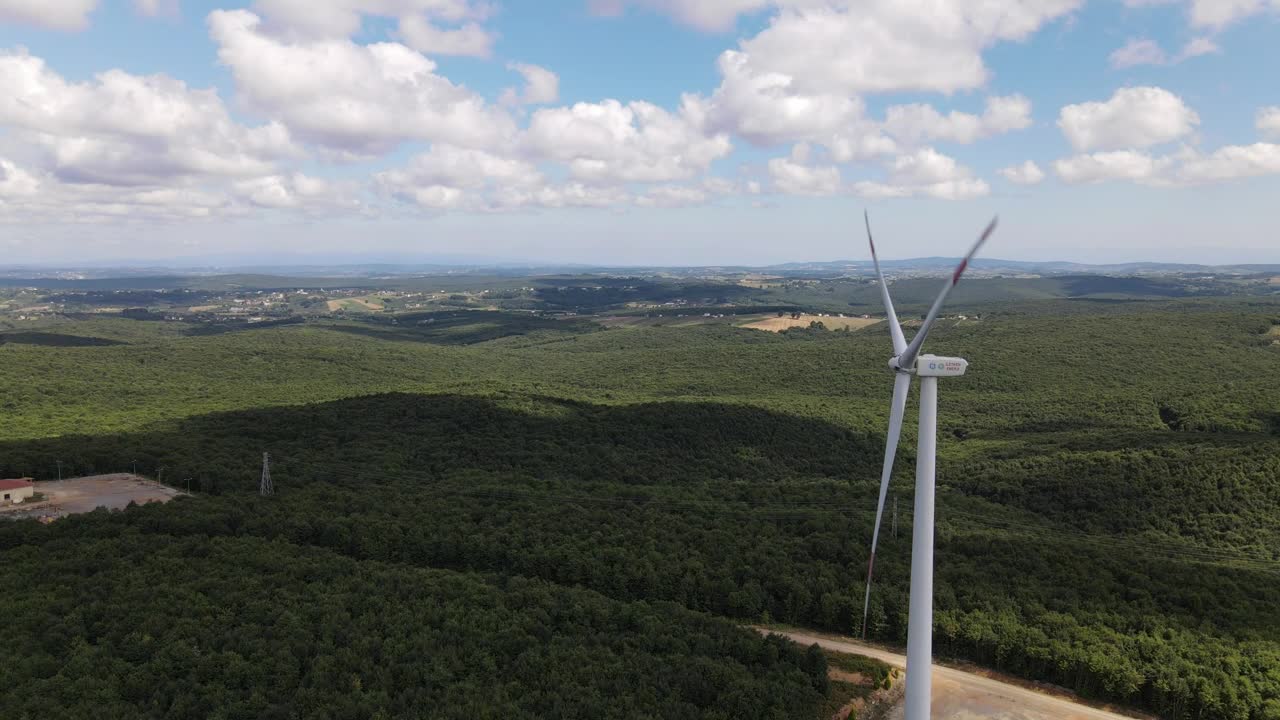 Stock Video Natural Panorama From The Top Of A Windmill Live Wallpaper - Free Download