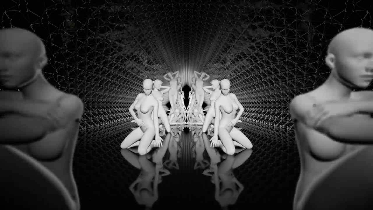 Stock Video Female Figures In A Hallway Conceptual Video About Fashion Live Wallpaper For PC - Free Download