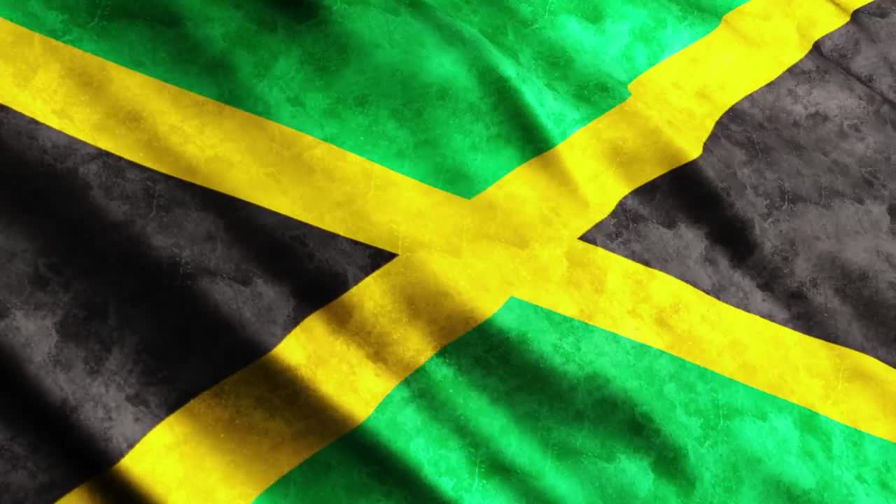 Stock Video Jamaica Flag Waving Render Animated Wallpaper - Free Download