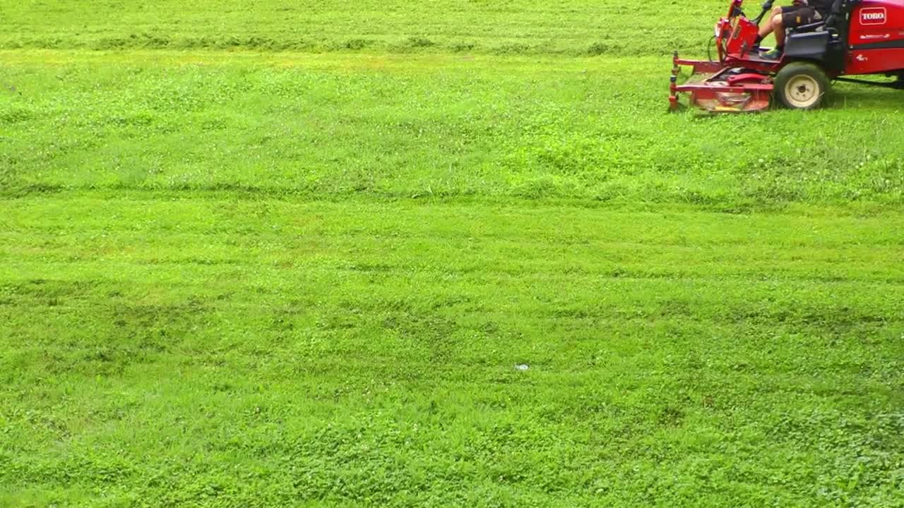 Stock Video Lawn Mower On A Green Grass Animated Wallpaper - Free Download