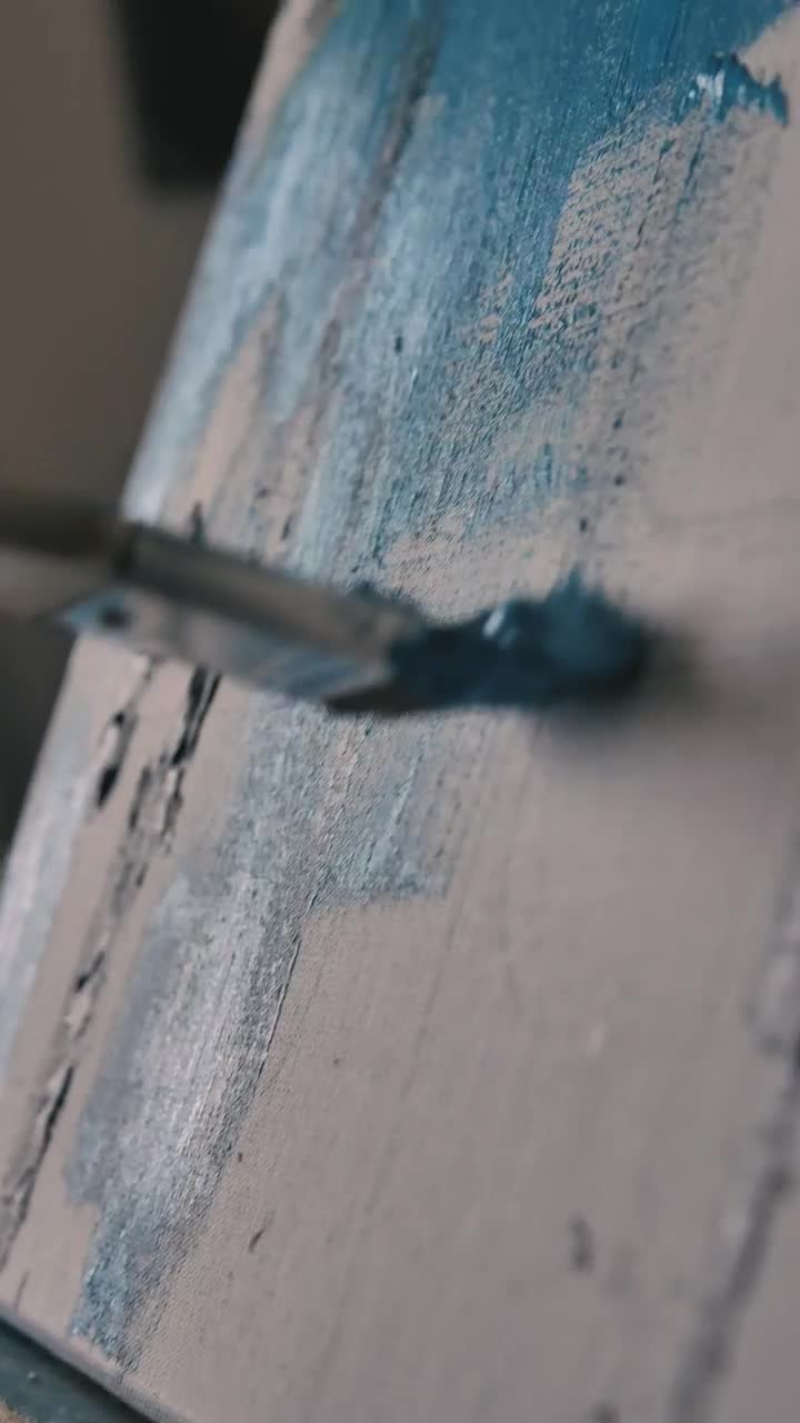 Free Video Stock texture of a brush painting blue color Live Wallpaper - Free Download
