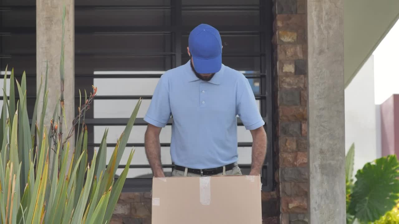 Stock Video Parcel Clerk With A Package On A Dolly Live Wallpaper - Free Download