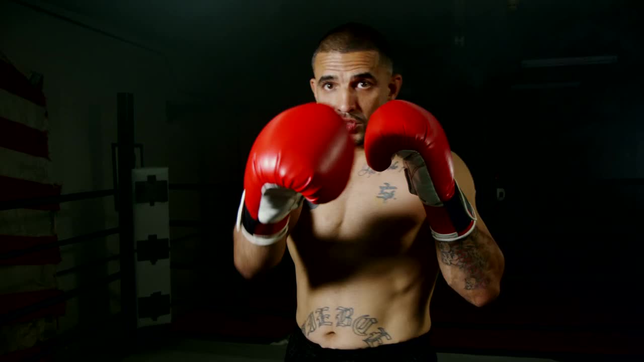 Stock Video Man Punching With Red Boxing Glove Animated Wallpaper - Free Download