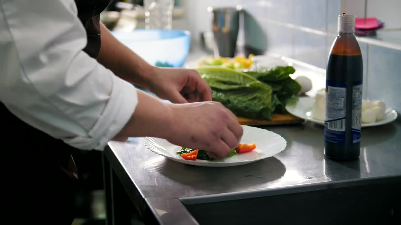 Video Stock Chef Preparing A Salad In The Kitchen Live Wallpaper For PC - Free Download