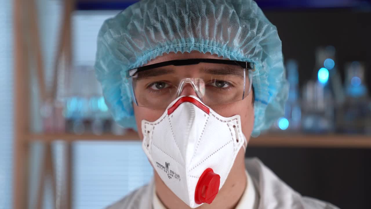 Video Stock Portrait Of A Man With Virus Protection Live Wallpaper Free - Free Download