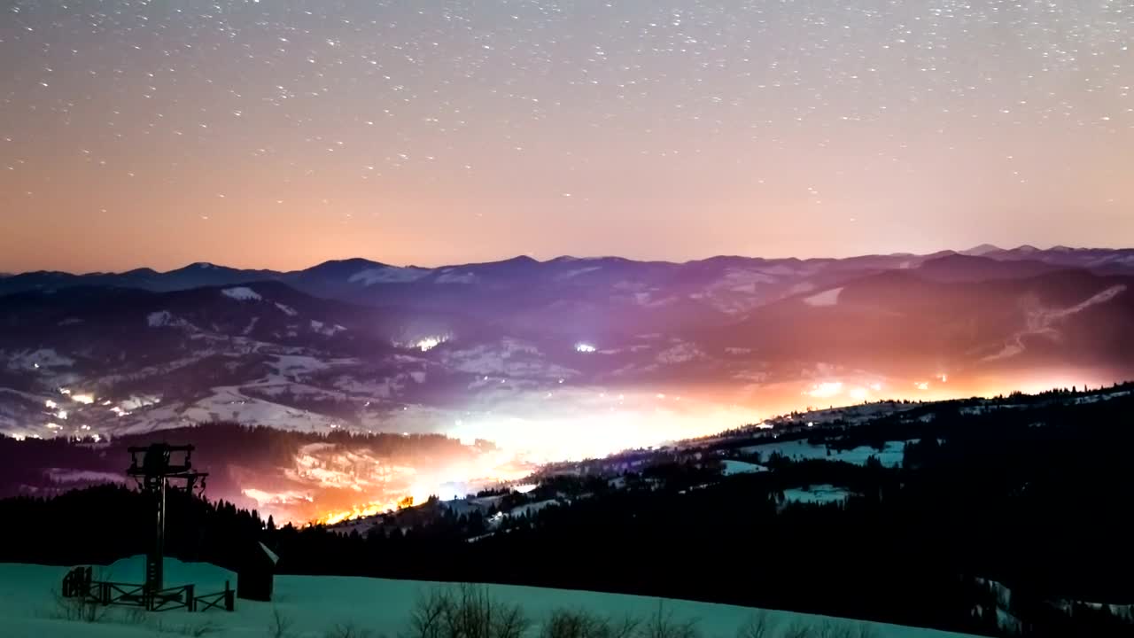 Free Video Stock time lapse of the milky way seen from the mountains Live Wallpaper - Free Download
