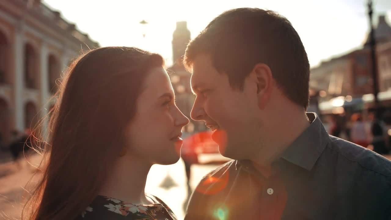 Stock Video Happy Couple Looking Into Each Others Eyes Animated Wallpaper - Free Download
