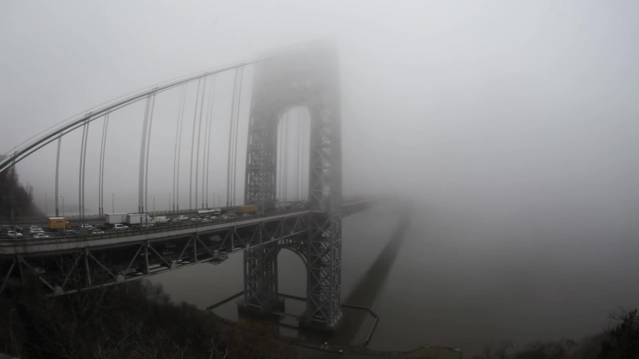 Stock Video Deep Fog On The Washington Bridge Live Wallpaper For PC - Free Download