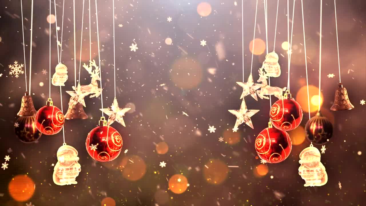 Video Stock Christmas Hanging Decorations Live Wallpaper For PC - Free Download