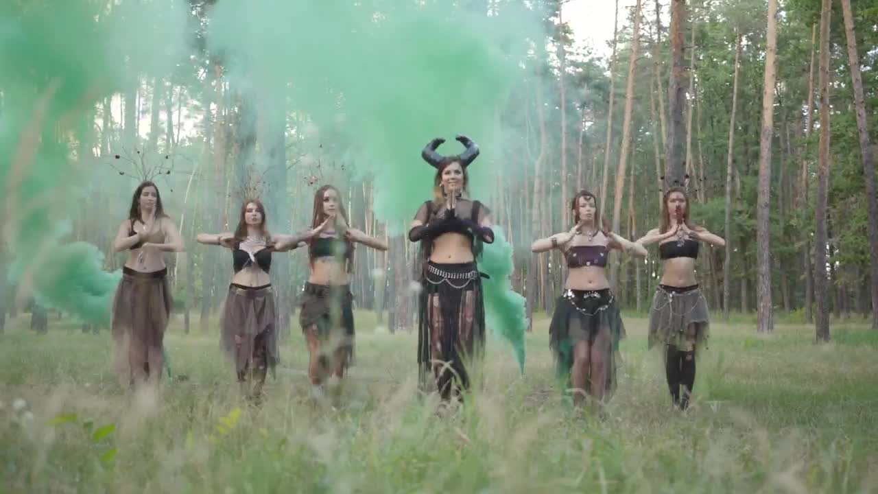 Stock Video Costumed Women Belly Dance In Forest Music Video Live Wallpaper For PC - Free Download