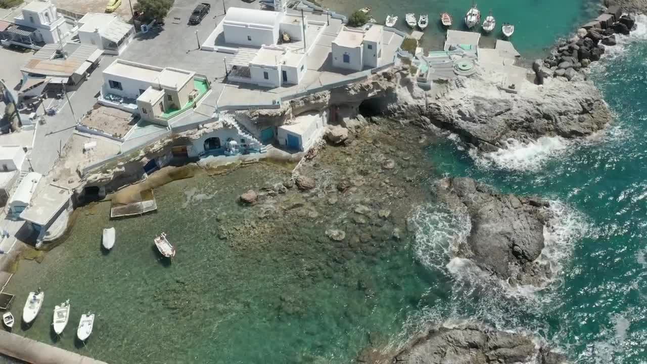 Free Stock Video Rocky Coast With Fishing Boats In Greece Live Wallpaper - Free Download