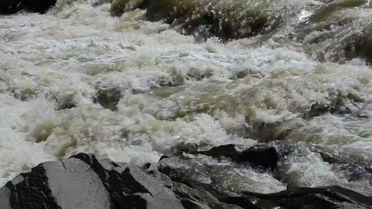 Stock Video Dangerous River Flowing Over Rocks Live Wallpaper For PC - Free Download