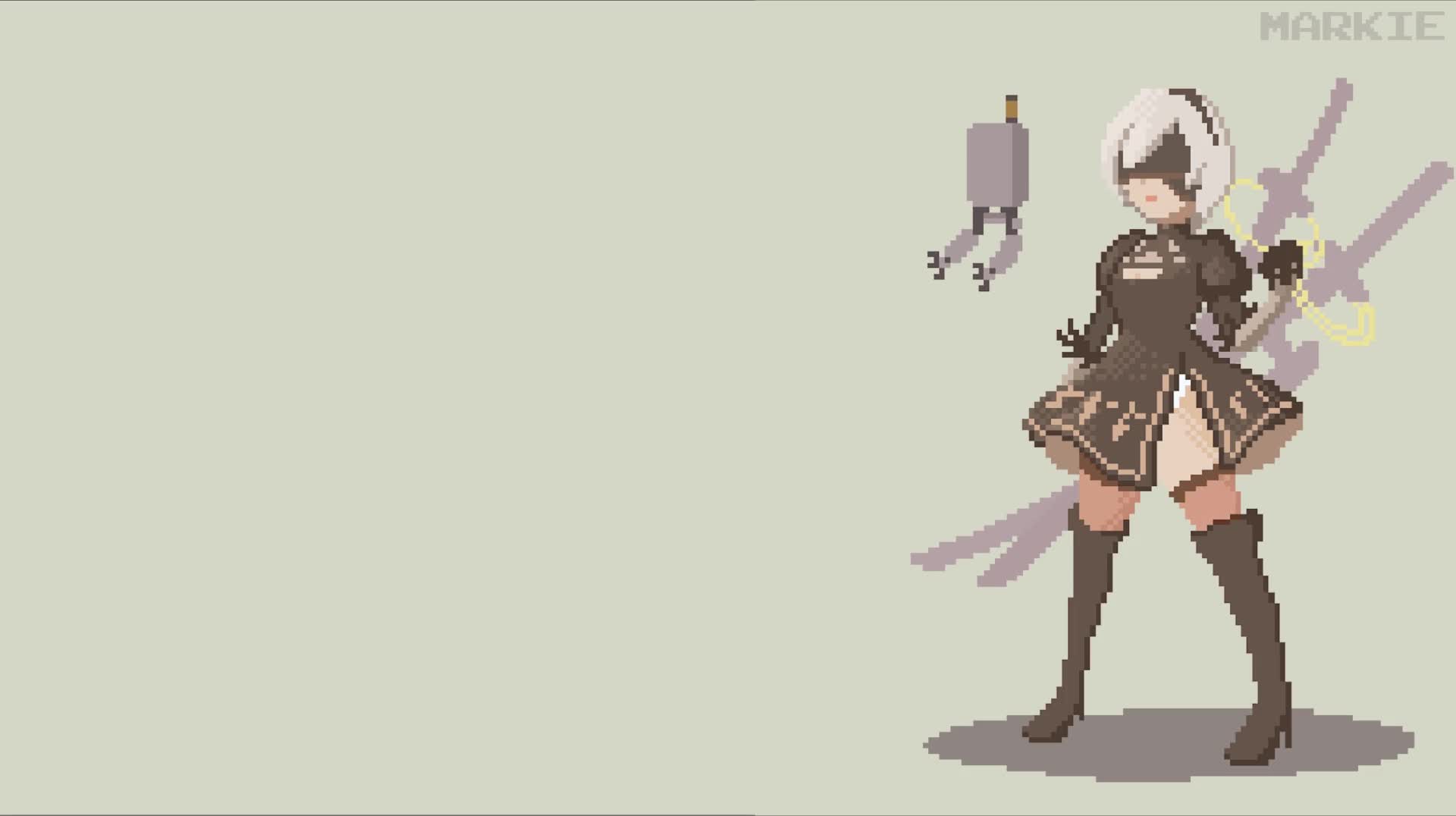 Nier Automata Pixel Hd Live Wallpaper - Free Download