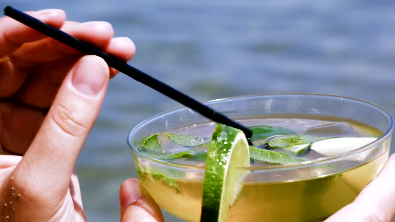 Stock Video Enjoying A Mojito Live Wallpaper For PC - Free Download
