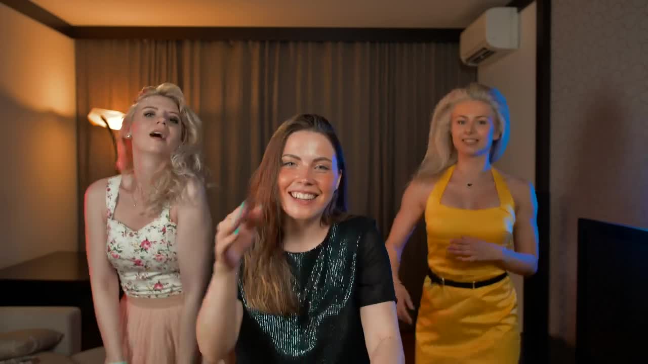 Stock Video Girls Dancing Happily In A Room Live Wallpaper For PC - Free Download