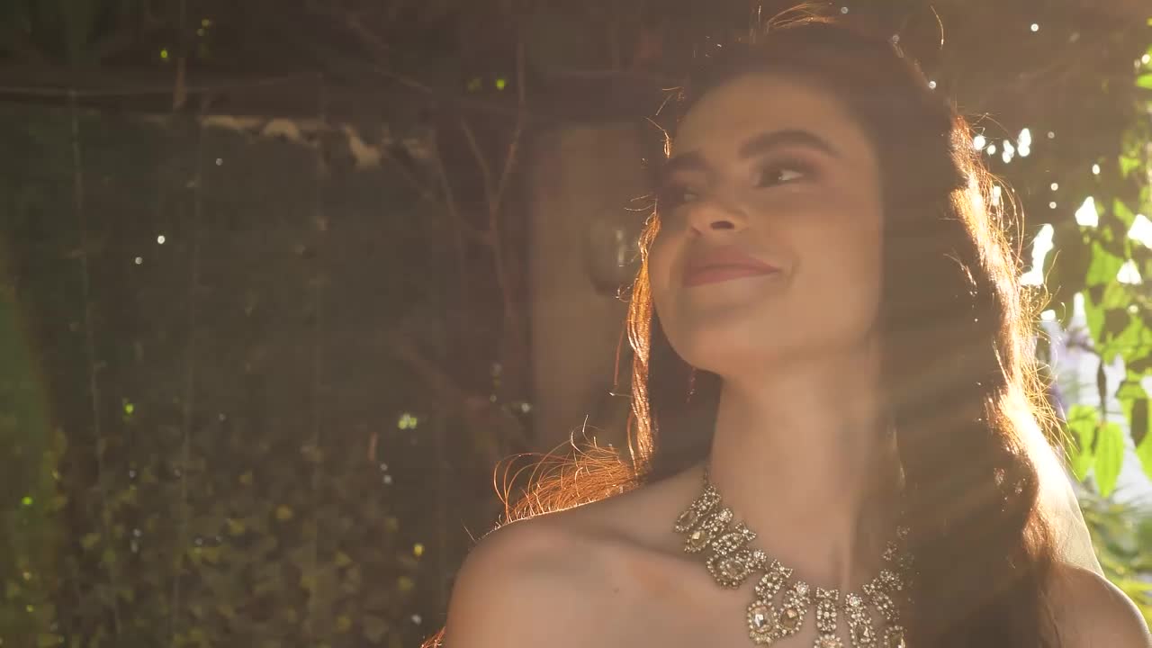 Video Stock Portrait Of A Bride Smiling Live Wallpaper Free - Free Download