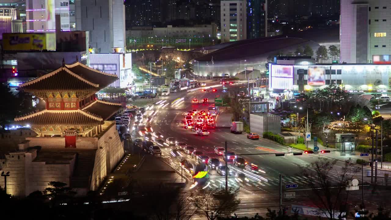 Free Stock Video Seoul City Night Lights And Traffic On The Street Live Wallpaper - Free Download