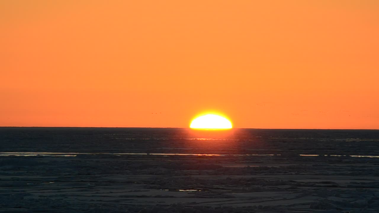 Free Video Stock the sun hiding at sunset on the skyline Live Wallpaper - Free Download