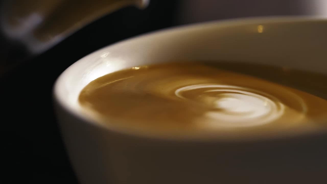 Video Stock Close Up View Serving A Sparkling Cappuccino Live Wallpaper For PC - Free Download