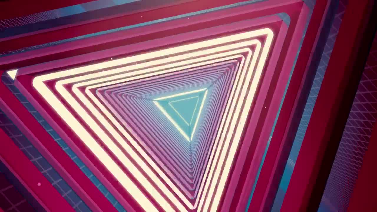 Stock Video Luminous Triangle Tunnel Animated Wallpaper - Free Download
