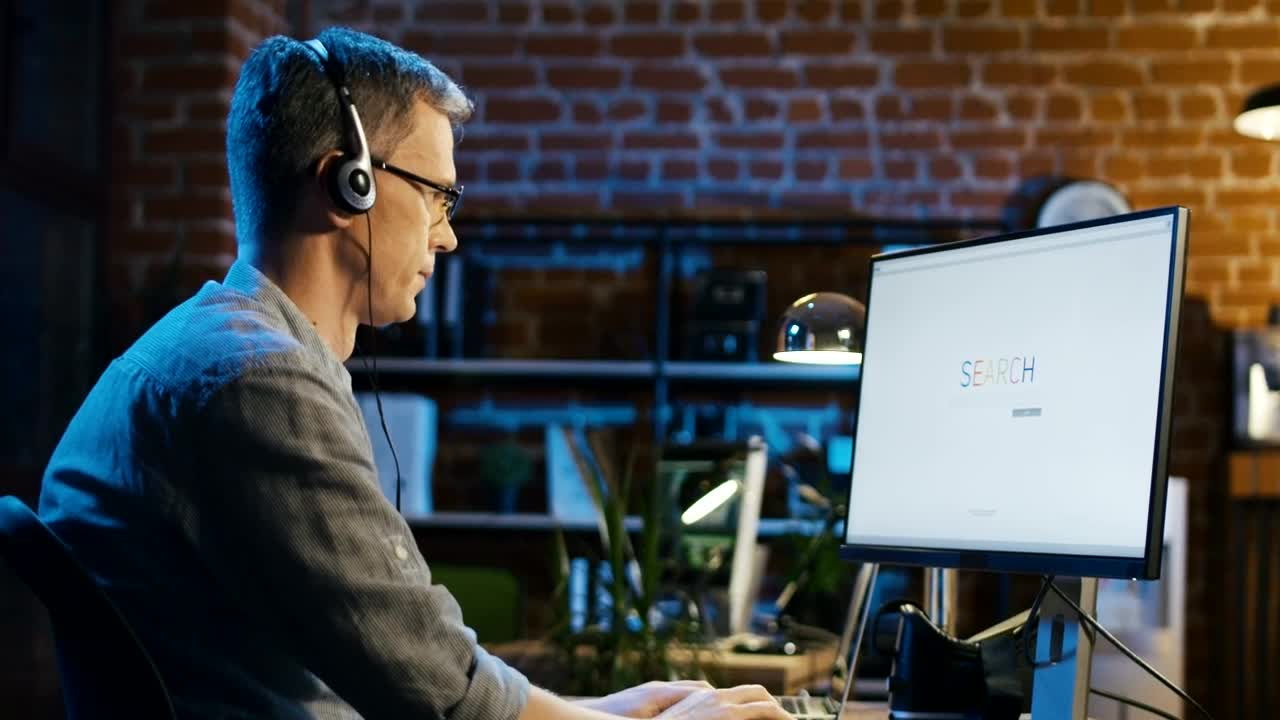 Free Video Stock surfing the internet in the office Live Wallpaper - Free Download