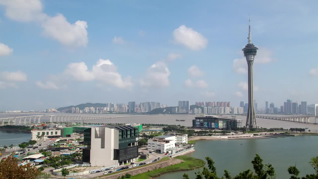 Stock Video Macau Tower And The Cityscape Animated Wallpaper - Free Download