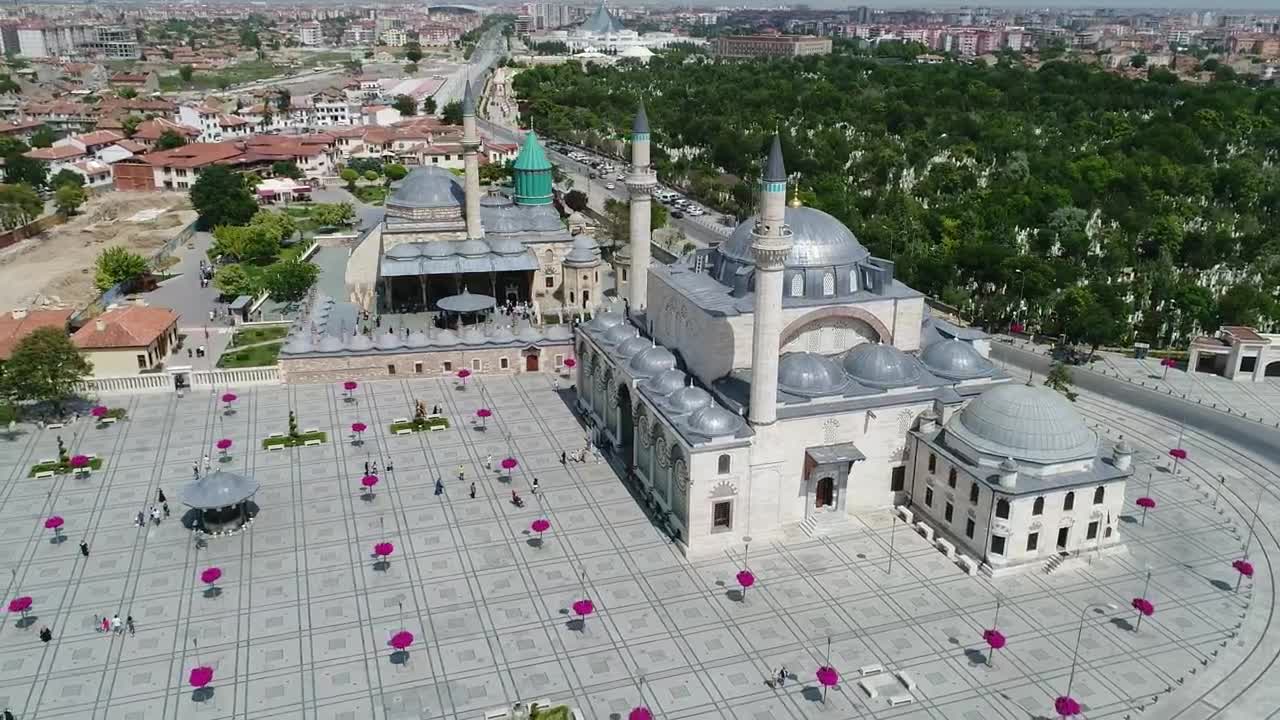 Stock Video People Walking Outside A Mosque Live Wallpaper - Free Download