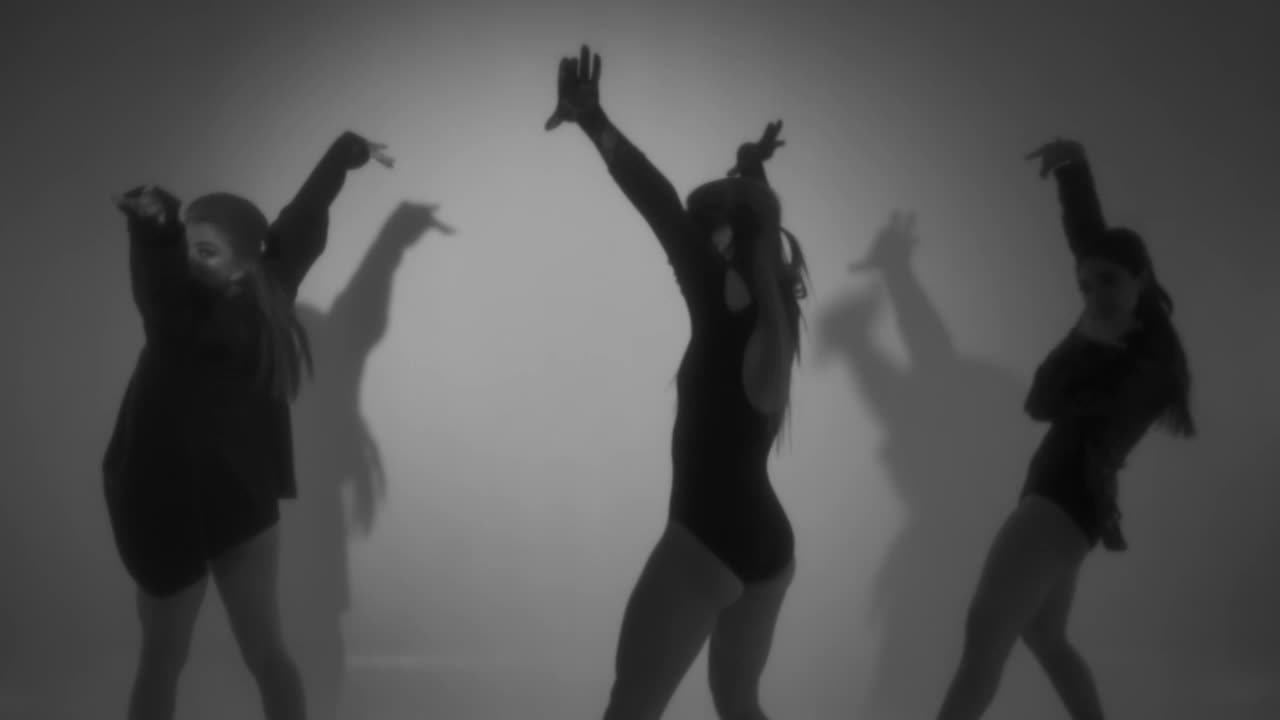 Video Stock Choreography Of Three Girls In Black And White Live Wallpaper For PC - Free Download