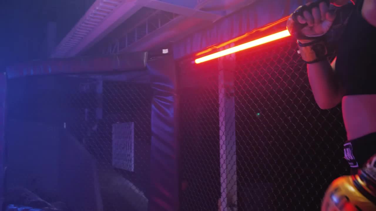 Stock Video Female Fighter Spinning In A Ring To Warm Up Live Wallpaper For PC - Free Download
