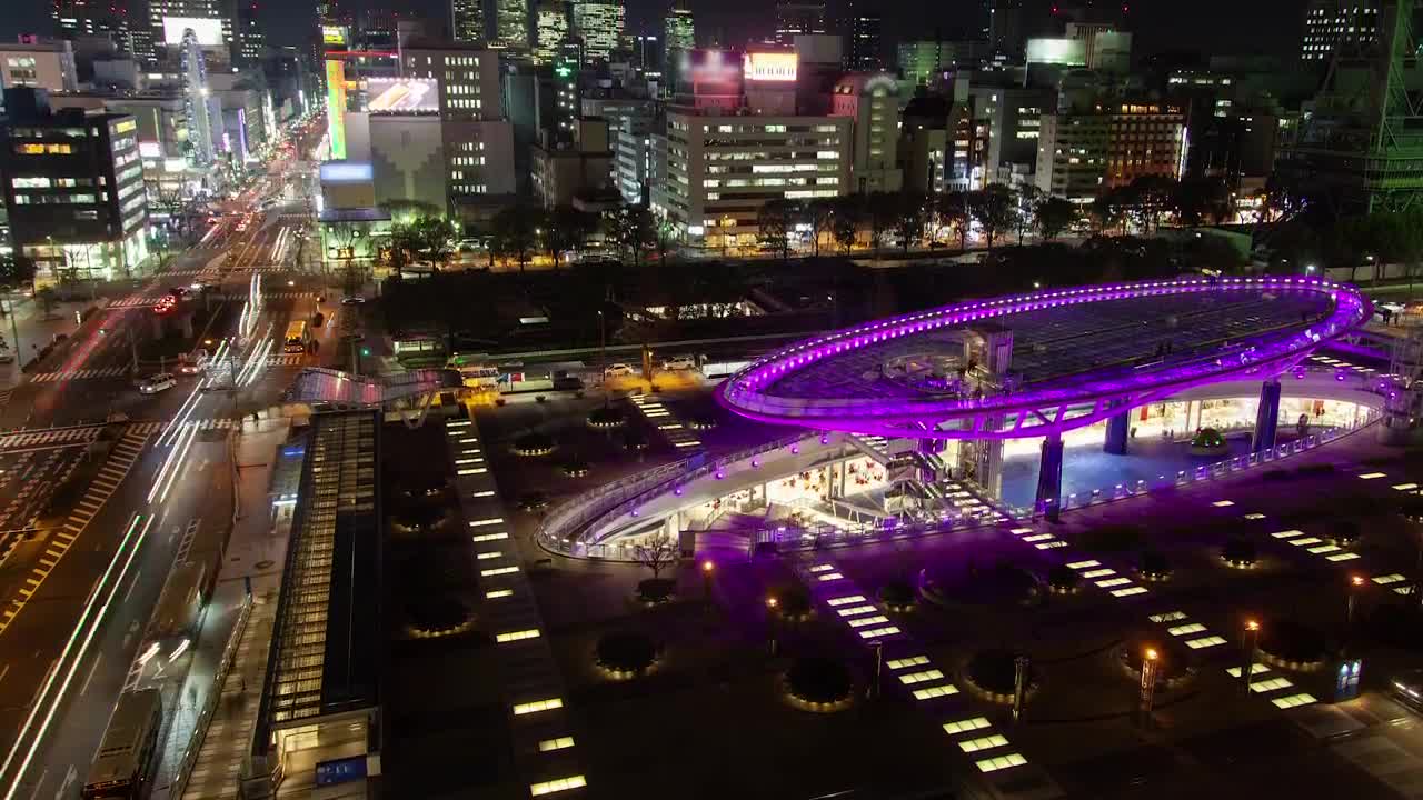 Stock Video Nagoya Cityscape At Night Live Wallpaper - Free Download