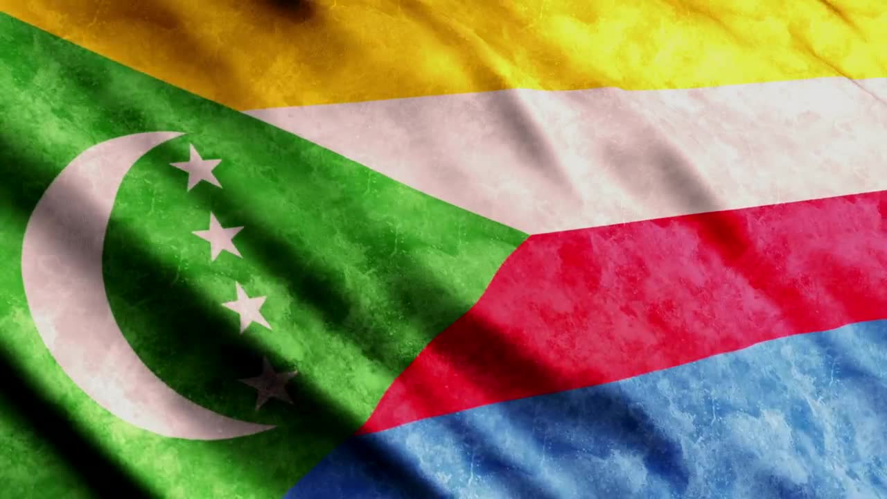Stock Video Comoros Flag Waving Close Up Live Wallpaper For PC - Free Download