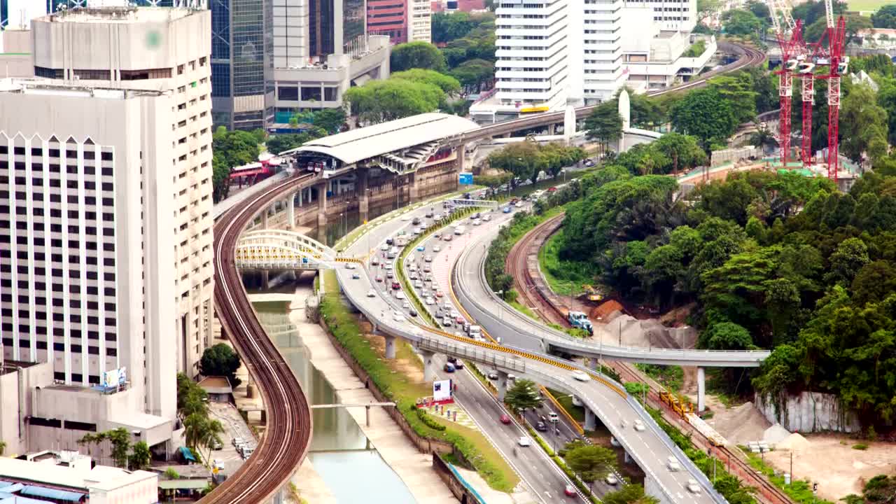 Stock Video Metro Station And Highway Traffic In Kuala Lumpu Animated Wallpaper - Free Download